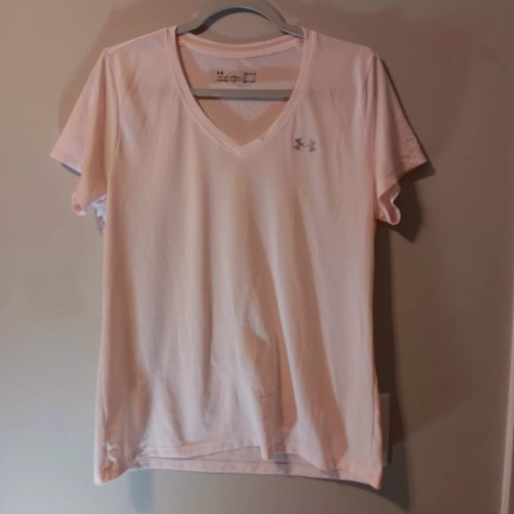 Under Armour Light Pink V-Neck Active Tee - Picture 8 of 12